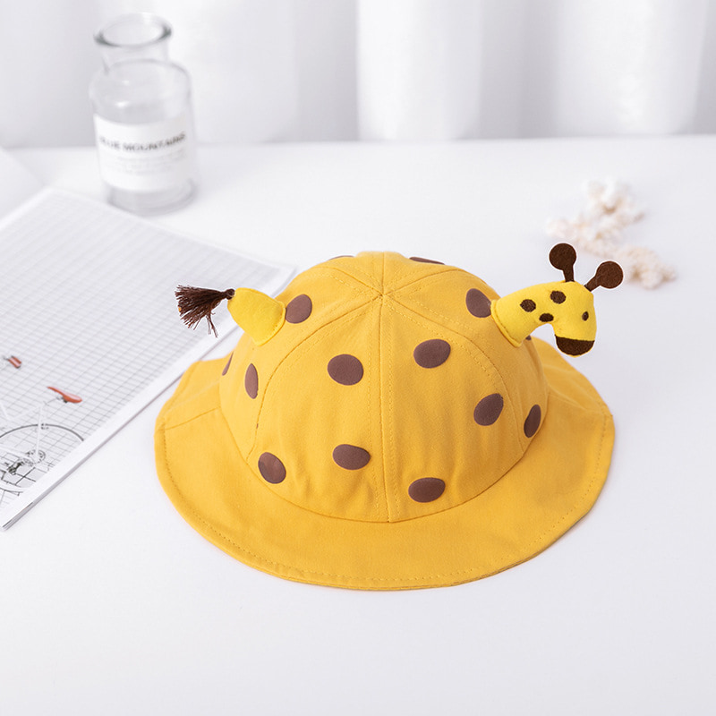 BK00013 Chapéu balde para bebê com proteção solar girafa
