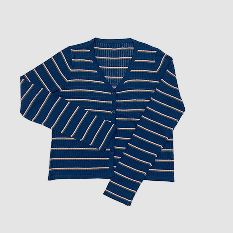 SM-K0001 Casacos femininos de verão Coreano Listrado Sun Block Cardigan de malha SM-K0001 Casacos femininos de verão Coreano Listrado Sun Block Cardigan de malha